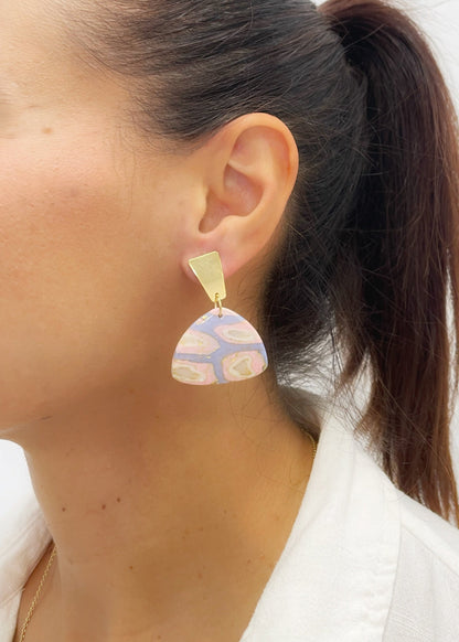 Pendientes turquesa y rosa TRA03