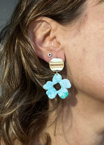 Pendientes azules Flora NOV2428